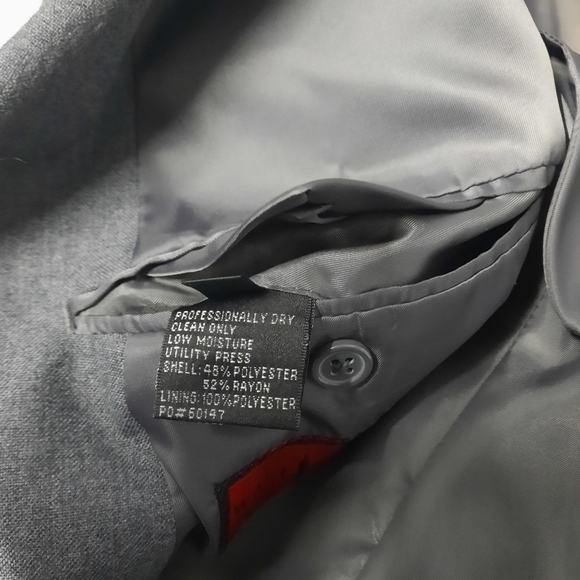 Vintage Wall Street Mens Sport Coat Suit Blazer Size 46R Gray - Picture 10 of 10